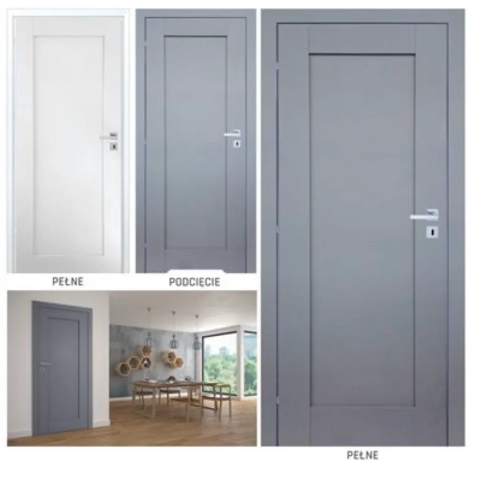 Elegance prestige bezprzylgowe pełne drzwi 80 PRAWE z nawiertem na trzy zawiasy chowane - obrazek 9