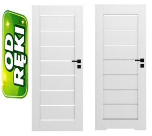 Drzwi bezprzylgowe PRIM SLIM WINDOOR BIAŁE z ościeżnicą regulowaną 90° od ręki