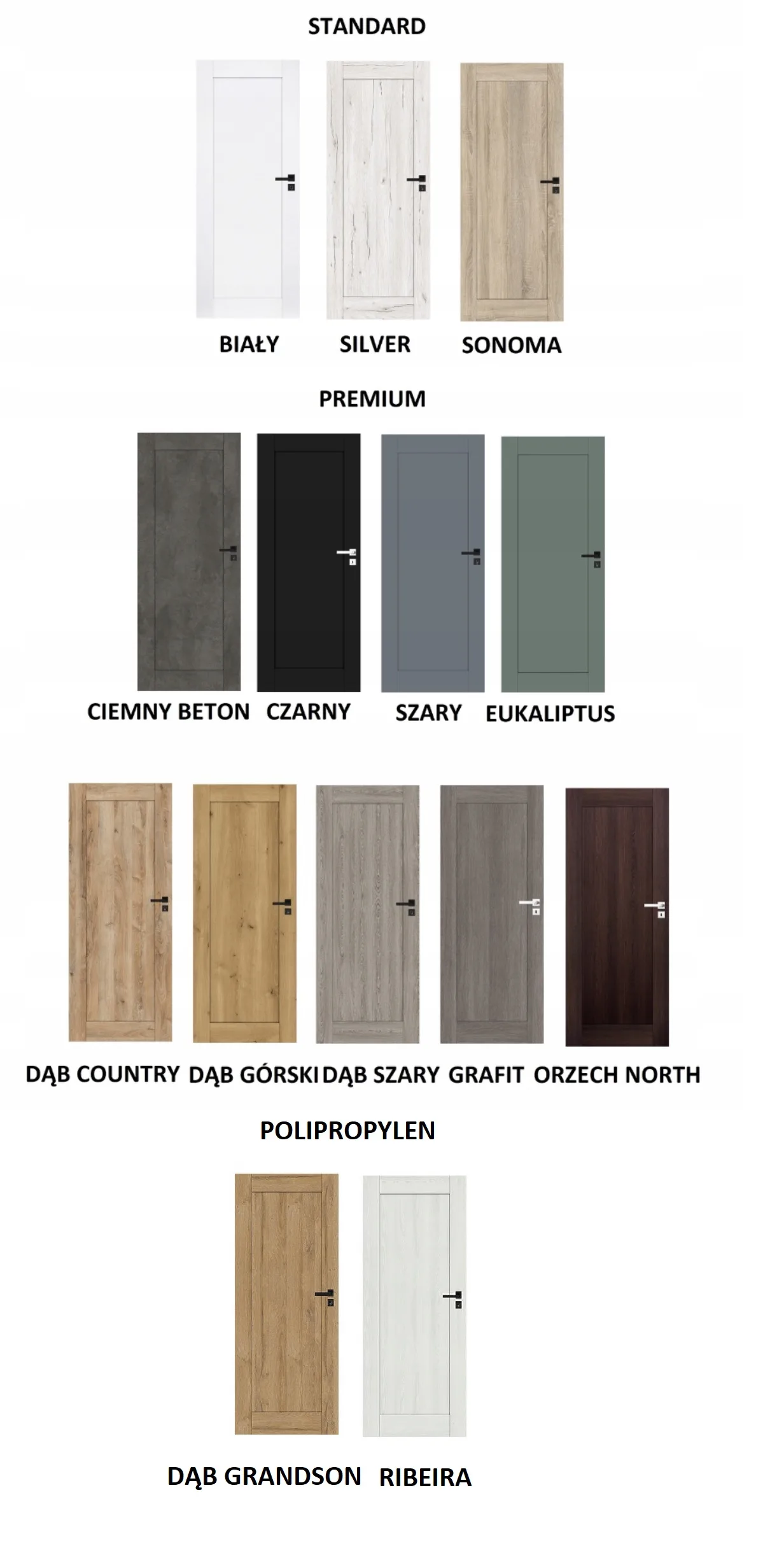 Elegance prestige bezprzylgowe pełne drzwi 80 PRAWE z nawiertem na trzy zawiasy chowane - obrazek 25