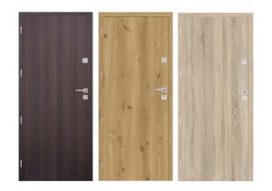 Drzwi wejściowe wewnątrzklatkowe Andromeda Set z ościeżnicą i klamką