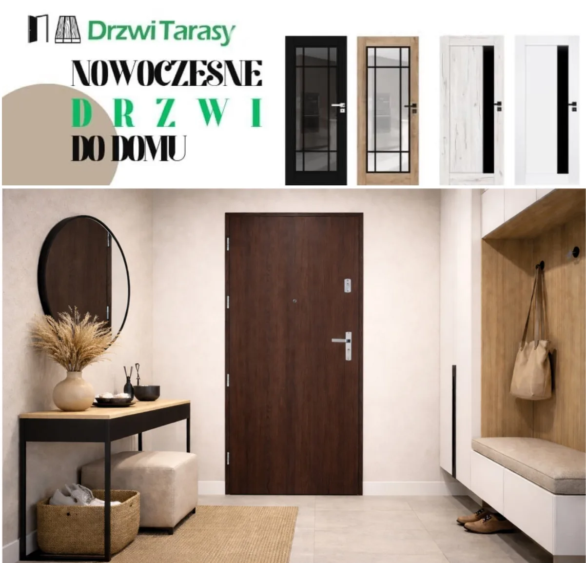 Drzwi wejściowe wewnątrzklatkowe Andromeda Set z ościeżnicą i klamką GRAFIT 80 PRAWE - WYPRZEDAŻ MAGAZYNU - obrazek 5
