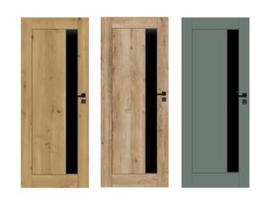 Limes Czarna szyba VSG nowoczesne drzwi