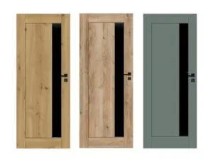 Limes Czarna szyba VSG nowoczesne drzwi