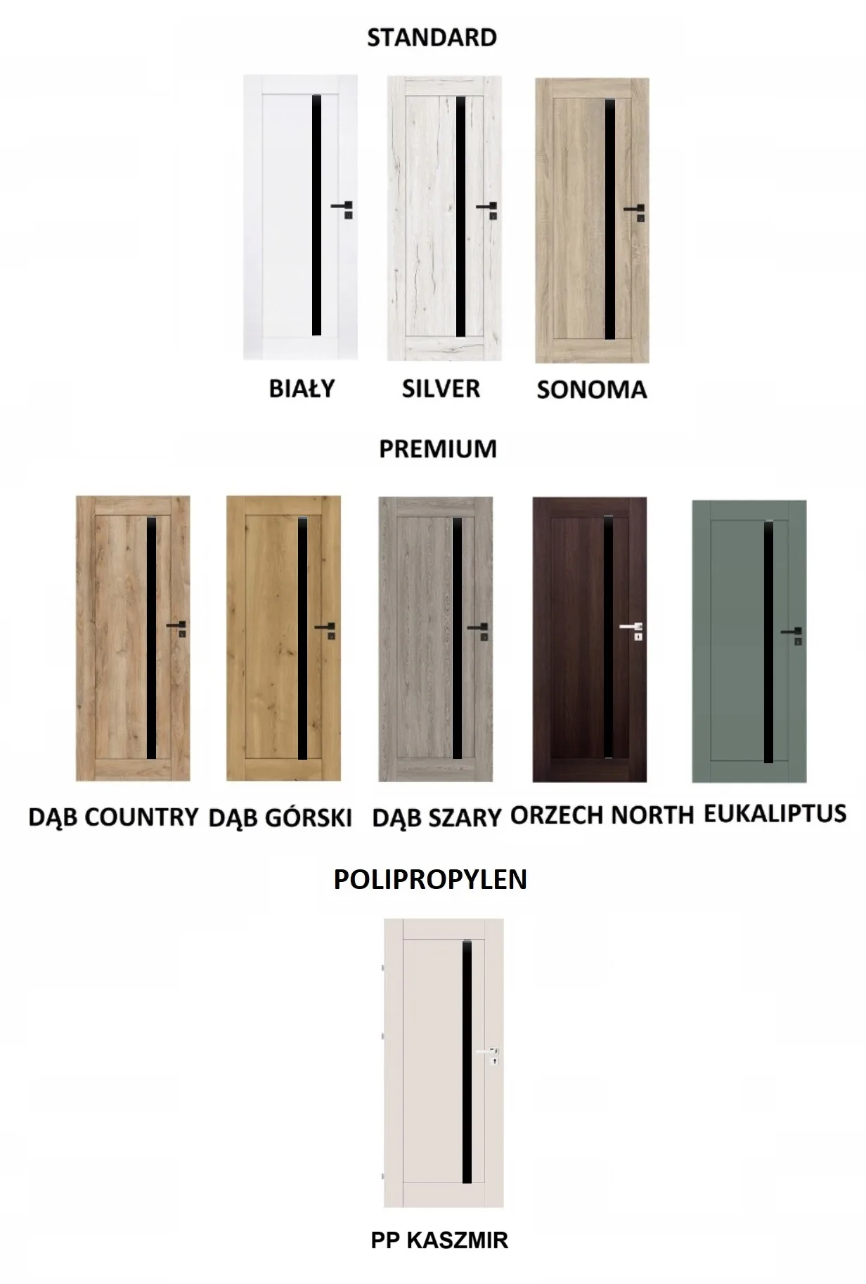 SUZANO z czarną szybą VSG DRZWI WEWNĘTRZNE - obrazek 2