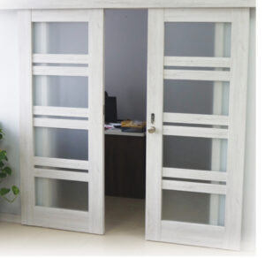 System przesuwny naścienny DUO do drzwi podwójnych Prestige i Płycinowych Standard