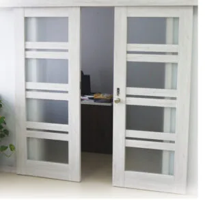 System przesuwny naścienny DUO do drzwi podwójnych Prestige i Płycinowych Standard