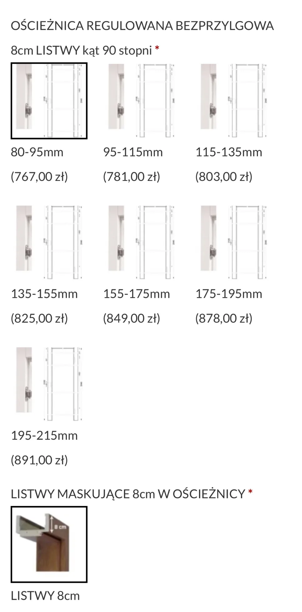 Drzwi bezprzylgowe ELEGANCE SLIM WINDOOR BIAŁE z ościeżnicą regulowaną od ręki - obrazek 6