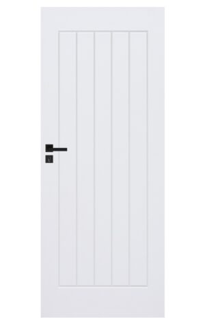 LACERTA białe lakierowane drzwi pełne 70 prawe
