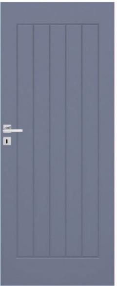 LACERTA szary lakier drzwi pełne 80 prawe