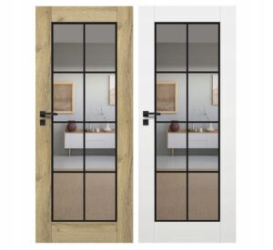 Drzwi Wewnętrzne Panelowe VITRAL z Przeszkleniem – MDF, Różne Rozmiary i Kolory