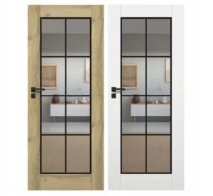 Drzwi Wewnętrzne Panelowe VITRAL z Przeszkleniem – MDF, Różne Rozmiary i Kolory
