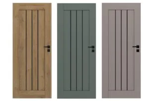 CERDEA Drzwi Wewnętrzne z Czarną Szybą | Nowoczesne Drzwi