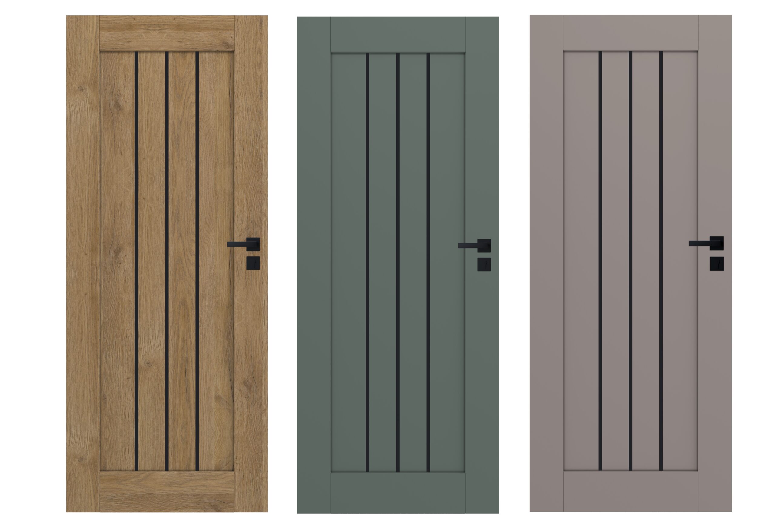 CERDEA Drzwi Wewnętrzne z Czarną Szybą | Nowoczesne Drzwi