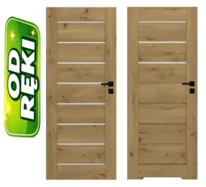 Drzwi bezprzylgowe PRIM SLIM WINDOOR DĄB GÓRSKI z ościeżnicą regulowaną 90° od ręki