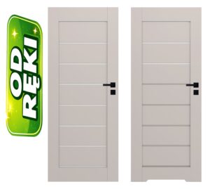 Drzwi bezprzylgowe PRIM SLIM WINDOOR Kaszmir z ościeżnicą regulowaną 90° od ręki