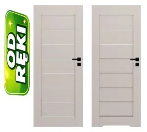 Drzwi bezprzylgowe PRIM SLIM WINDOOR Kaszmir z ościeżnicą regulowaną 90° od ręki